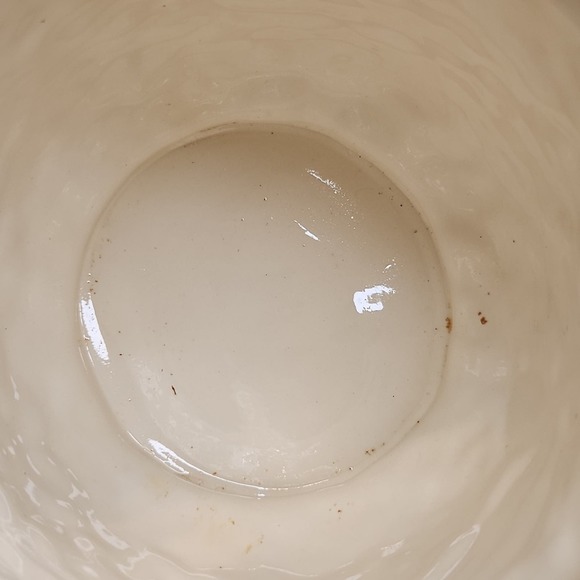 Vintage Cookie Jar Canister Flowers Daisy Butterfly Cream Orange Yellow Brown - Picture 8 of 12